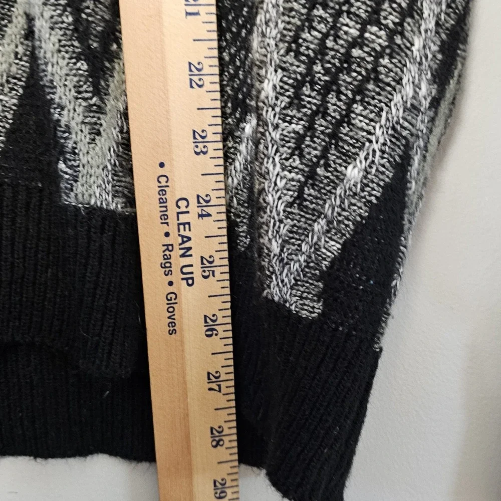 Pine State Sweater Mens Size Large Black Geometric Knit Grandpa Pullover Vintage